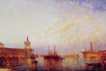Gloire de Barbizon Félix Ziem Bateaux paysage marin Venise Peinture à l'huile